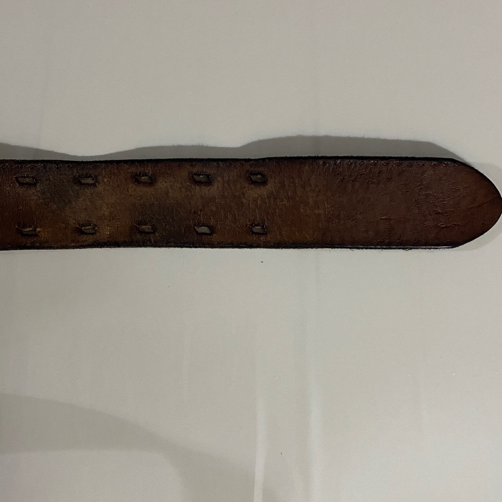 American Eagle Outfitters Genuine Leather Belt, Sz 38, Neutral, Vintage - Picture 5 of 11